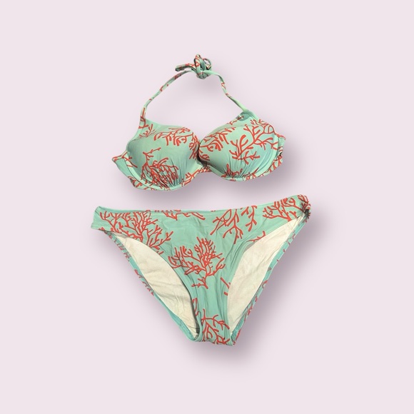 Victoria's Secret Other - Women's Victoria's Secret Coral Print Bikini 36C and Medium